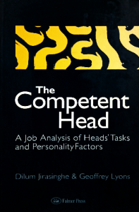The Competent Head: A Job Analysis Of Headteachers' Tasks And Personality Factors