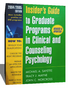 INSIDERS GUIDE TO  GRADUATE PROGRAMS IN CLINICAL AND COUNSELING PSYCHOLOGY