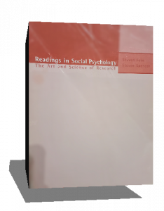 reading in social psychology the art and science of research