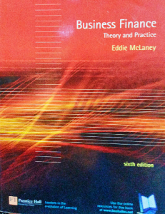 business finance theory and practice