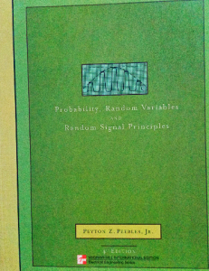 Probability ,random,variables and random signal principles