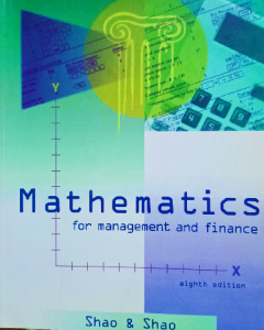 Mathematics for management and finance
