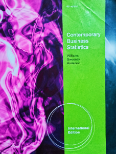 Contemporary business statistics , Williams sweeney
