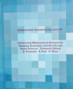 Introductory mathematical analysis for business economics and the life and social sciences