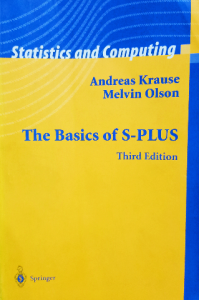 Statistics and computing andreas krause the basics of s_plus
