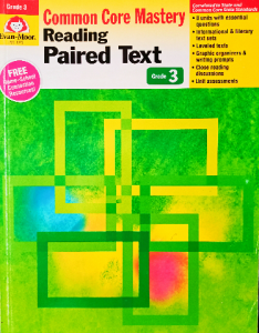 Common core mastery reading paired text grade 3