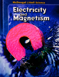 Electricity and magnetism McDougal littll science