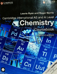 Cambridge international As and a level chemistry course book