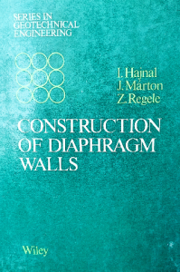 Construction of diaphragm walls