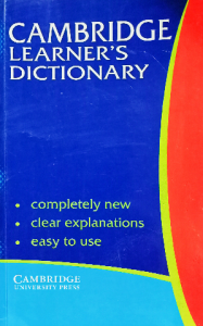Cambridge learner's dictionary