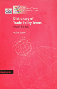 Dictionary of trade policy terms
