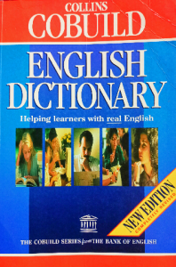 Collins cobuild English dictionary helping learners with real English