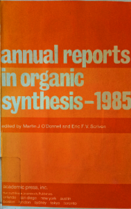 Annual reports in organic synthesis _1985