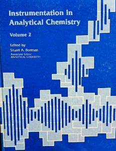 Instrumentation in analytical chemistry volume 2
