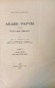 Arabic papyri in the Egyptian library