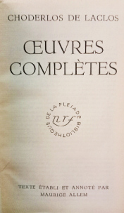 Choderlos de laclos ceuvres complètes