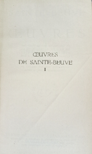 Ceuvres dr sainte beuve 1