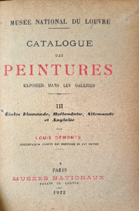 Catalogue des peintures paris musées nationaux 1922