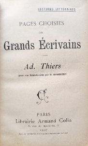 Pages choisies des grands écrivains