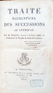 Traité élémentaire des successions ab intestat