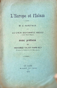 L'europe et l'islam , le cheik Mohammed abdou