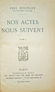 Nos actes nous suivent