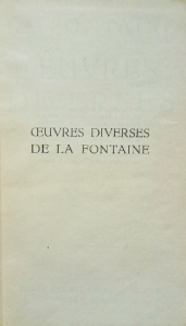 Ceuvres diverses de la Fontaine