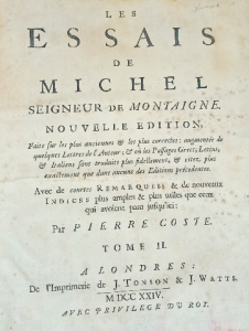Les essais de michel seigneur de montaigne