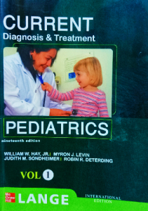 Current diagnosis& treatment pediatrics vol1