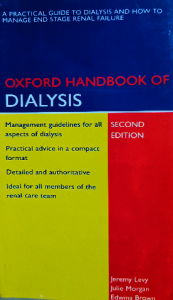 Oxford handbook of dialysis