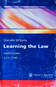 Learning the law :glanville Williams