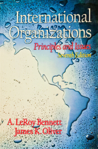 International organizations principles and issues