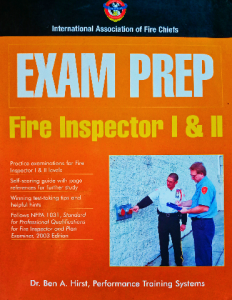 Exam prep fire inspector I&II